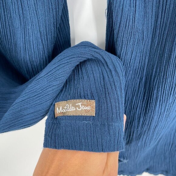 Matilda Jane Blue Crepe Pull On Pants Womens Size Large Pockets Lightweight - Picture 11 of 11